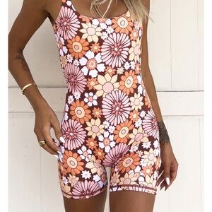 Kavala Collective Paros Flower Power Onesie / Romper, NWT